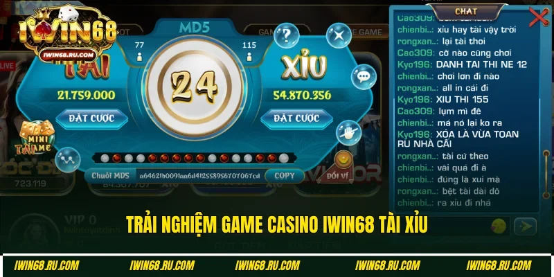 Tài Xỉu siêu cuốn của Casino Iwin68